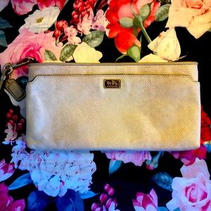 Coach Clutch with Rich Purple Interior, Credit Card pockets & Zipper Poc…